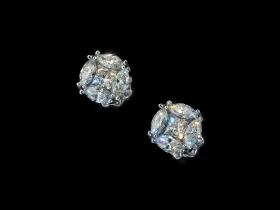 Пусеты из белого золота э4712пс02260358