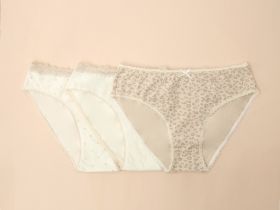 Набор трусов Слип/Slip, бежевый/белый
