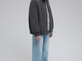 Куртка-бомбер с воротником-стойкой