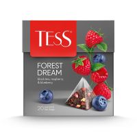Чай черный Tess Forest Dream со вкусом малины и черники, в пирамидках, 20 шт.