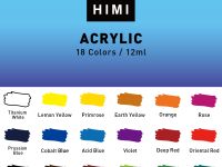 Набор акрила HIMI 18 цветов в тюбиках