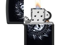 Зажигалка ZIPPO Dragon Eye с покрытием Black Light, латунь/сталь, черная,матовая 38x13x57 мм