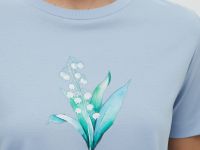 Футболка из мерсеризованного хлопка с принтом