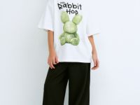 Футболка с принтом для девочек, Белый