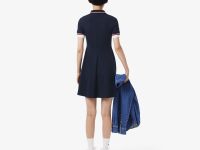 Эластичное платье-поло Lacoste с коротким рукавом
