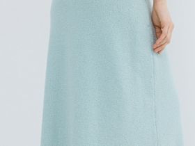 Вязаная юбка А-силуэта, Зеленый