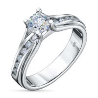 Кольцо из белого золота э4712кц09150600
