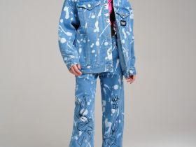 Куртка текстильная джинсовая для девочек