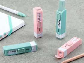 Набор ластик с точилкой для карандашей Milan STICK + серия Edition, розовый