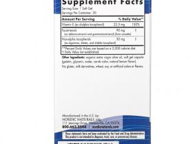 Nordic Naturals, Комплекс витаминов E, 30 мягких таблеток