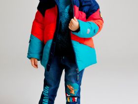 Брюки текстильные джинсовые утепленные флисом для мальчиков