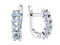Серьги из белого золота с бриллиантами э4701сг10175900