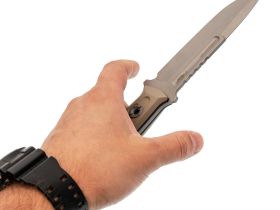 Тактический нож N.C.Custom Parachuter сталь AUS-10, покрытие Stonewash, рукоять Tan G10
