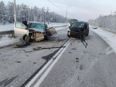Два человека пострадали в ДТП в Хангаласском районе