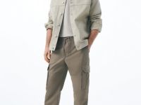 Куртка-рубашка из твила, Бежевый