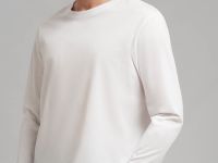 Лонгслив прямого кроя из мерсеризованного хлопка