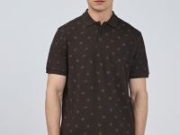 Поло с принтом, Коричневый