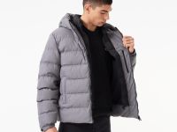 Мужской стёганый пуховик Lacoste с капюшоном