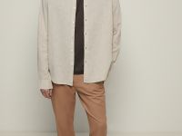 Брюки широкого кроя с добавлением льна