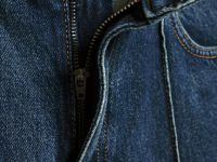 Джинсы клёш с высокой посадкой, Синий