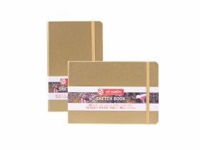 Блокнот для зарисовок Art Creation 9х14 см 80 л 140 г, твердая обложка, белое золото (цвет металлик)