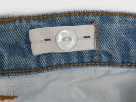 Брюки текстильные джинсовые для девочек