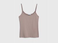 Базовый топ из микрофибры, Коричневый