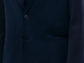 Однобортный пиджак из бархата, Синий