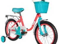 Детский велосипед Novatrack Maple 16, год 2025, цвет Розовый-Голубой