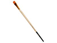 Кисть синтетика №30 плоская Живописные кисти "1329" длинная ручка с черным кончиком