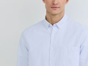Рубашка из ткани оксфорд, Голубой