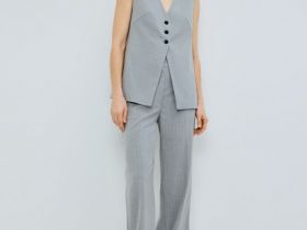 Жилет из поливискозы, Серый