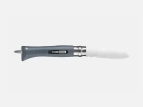 Складной нож Opinel №9 VRI DIY, сталь 12C27, рукоять термопластик, серый,