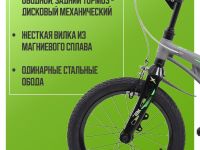 Детский велосипед Stels Galaxy 16, год 2025, цвет Серый