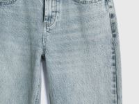 Прямые джинсы со средней посадкой, Голубой