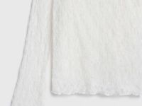 Кружевной лонгслив для девочек, Белый