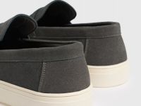 Лоферы из искусственной замши, Серый