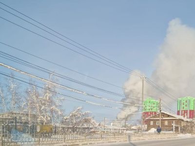 В Якутске в районе Залога произошел пожар UPD
