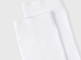 Носки в рубчик, Белый