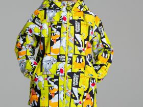 Куртка текстильная с полиуретановым покрытием для девочек (ветровка)