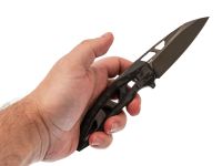 Складной нож TUOTOWN ONYX, стальTmax, рукоять Titanium black / carbon fiber