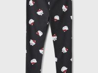 Чёрные легинсы с принтом Hello Kitty для девочки Глория Джинс