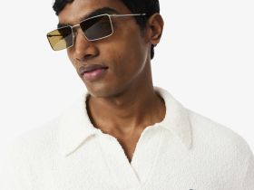Мужское вязанное поло Lacoste классического кроя