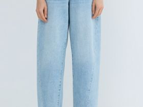 Джинсы Barrel с высокой посадкой, Голубой