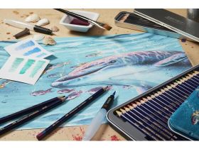 Набор карандашей чернильных Derwent "Inktense" 72 цв в дер кор