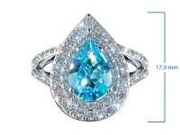 Кольцо из белого золота с топазом э4771кц06210422