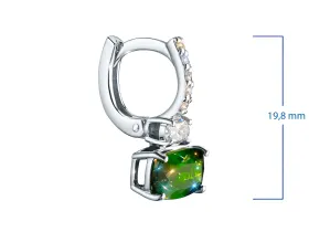 Серьги из белого золота с и хромдиопсидами э4754сг03260357_white