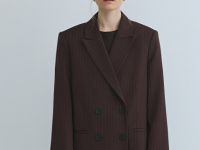 Двубортный жакет, Коричневый