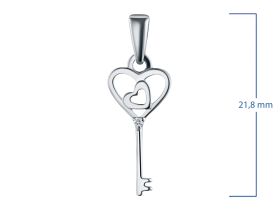 Подвеска из серебра с бриллиантом э0601пд01158300