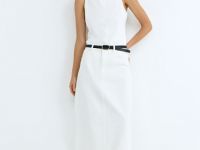 Жилет на тонких бретелях, Белый